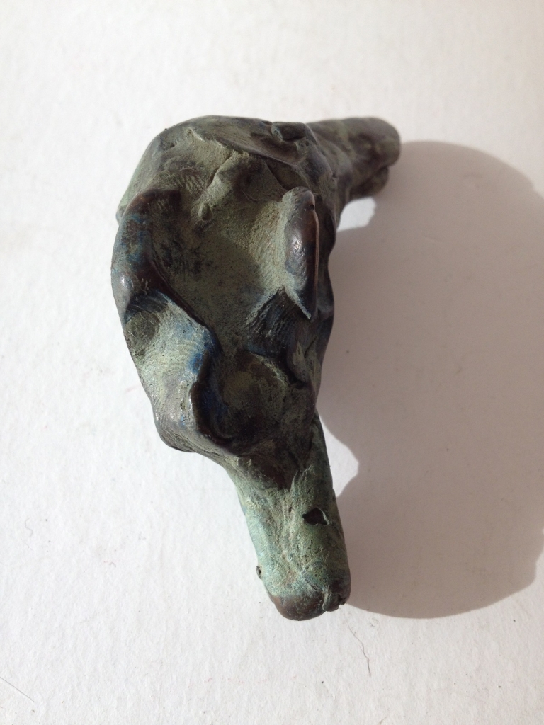 Atlant head escultura de bronce de marta darder 6