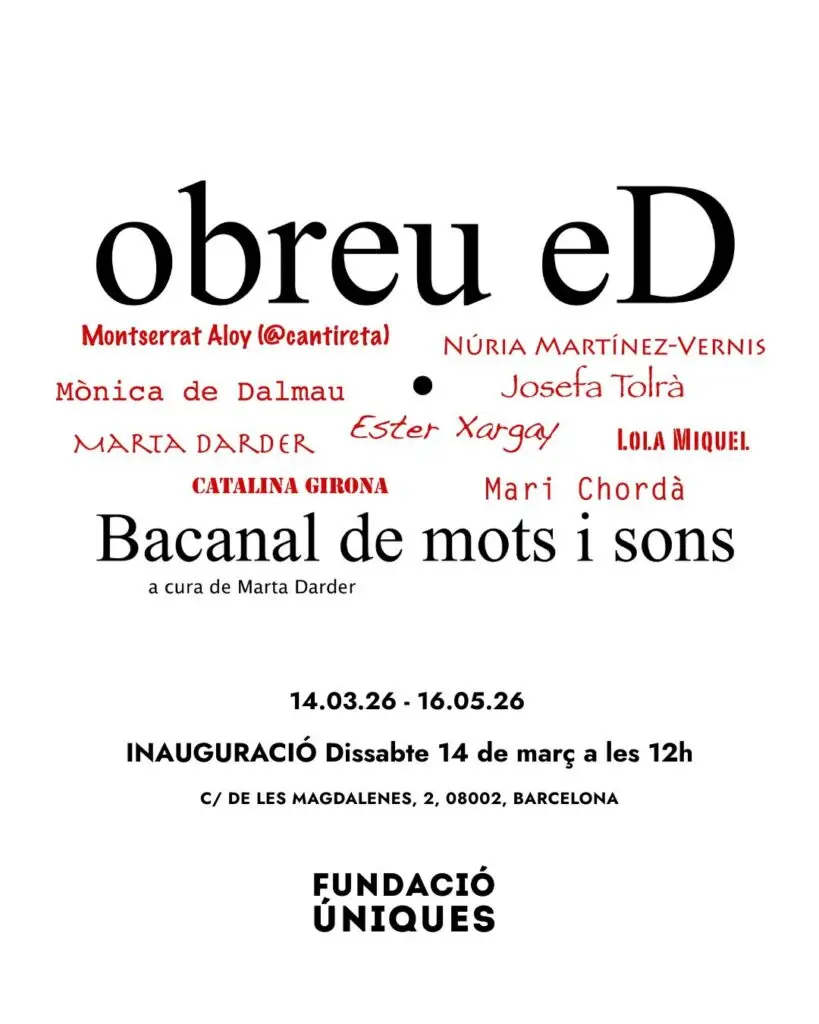 cartell Bacanal obreu eD Exposicio Marta Darder